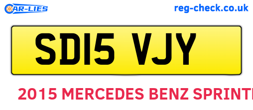 SD15VJY are the vehicle registration plates.
