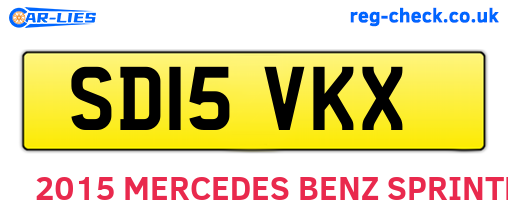 SD15VKX are the vehicle registration plates.