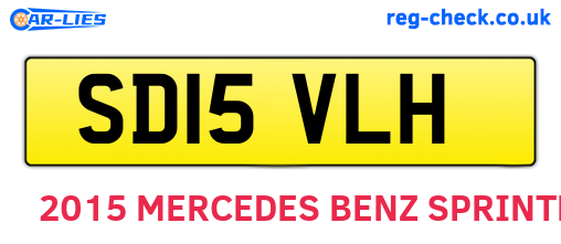 SD15VLH are the vehicle registration plates.