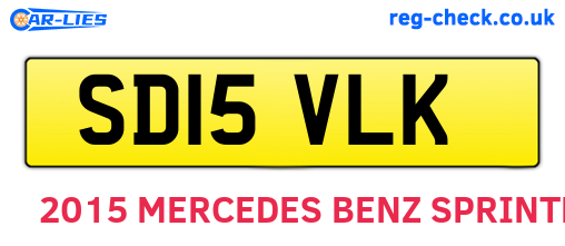 SD15VLK are the vehicle registration plates.