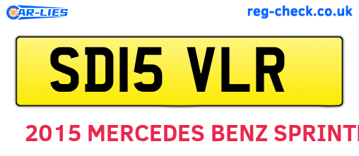 SD15VLR are the vehicle registration plates.