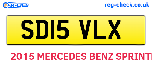 SD15VLX are the vehicle registration plates.