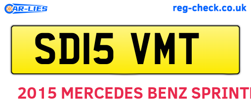 SD15VMT are the vehicle registration plates.