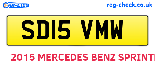 SD15VMW are the vehicle registration plates.