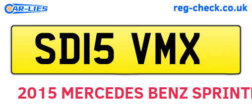 SD15VMX are the vehicle registration plates.