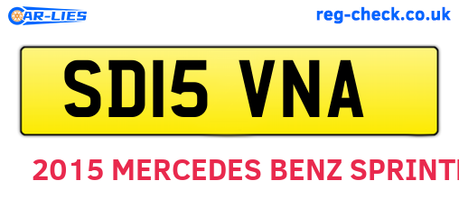 SD15VNA are the vehicle registration plates.