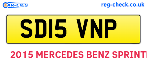 SD15VNP are the vehicle registration plates.