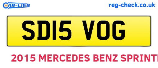 SD15VOG are the vehicle registration plates.