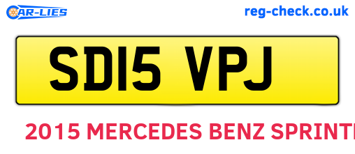 SD15VPJ are the vehicle registration plates.