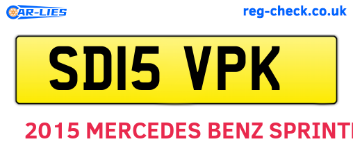 SD15VPK are the vehicle registration plates.