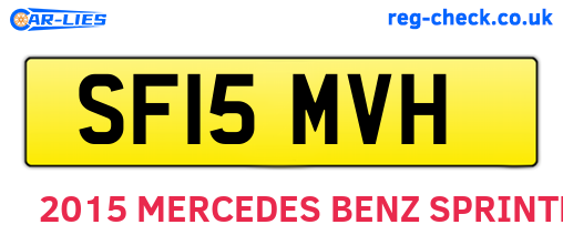 SF15MVH are the vehicle registration plates.