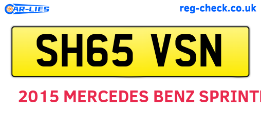 SH65VSN are the vehicle registration plates.