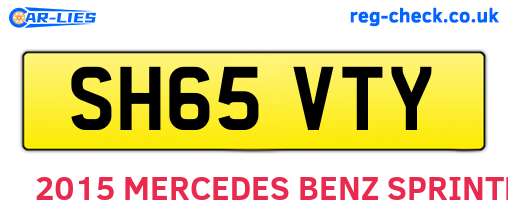 SH65VTY are the vehicle registration plates.