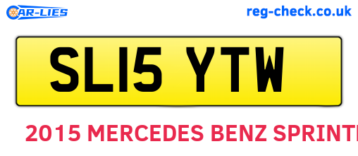 SL15YTW are the vehicle registration plates.