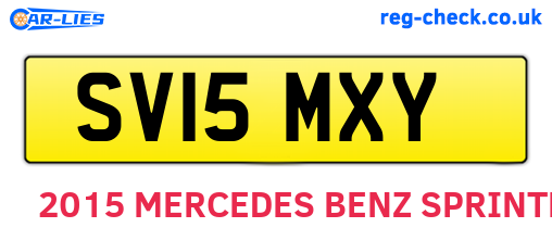 SV15MXY are the vehicle registration plates.