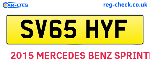 SV65HYF are the vehicle registration plates.