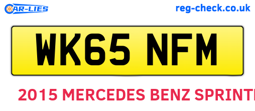 WK65NFM are the vehicle registration plates.