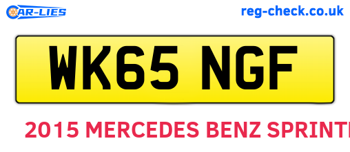 WK65NGF are the vehicle registration plates.