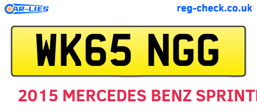 WK65NGG are the vehicle registration plates.