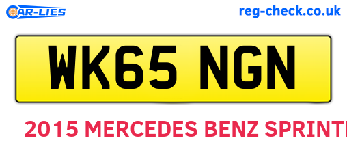 WK65NGN are the vehicle registration plates.