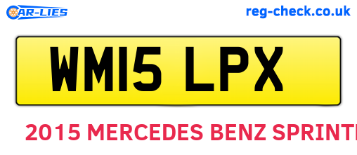 WM15LPX are the vehicle registration plates.
