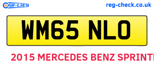 WM65NLO are the vehicle registration plates.