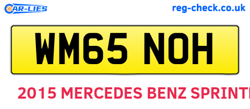 WM65NOH are the vehicle registration plates.