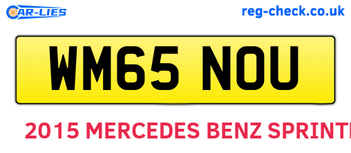WM65NOU are the vehicle registration plates.