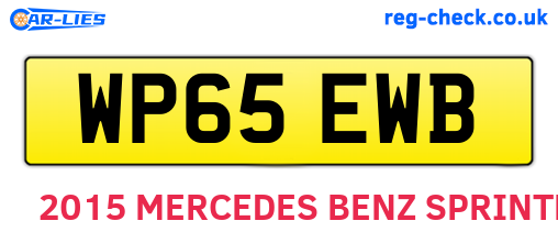 WP65EWB are the vehicle registration plates.
