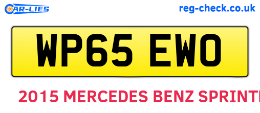 WP65EWO are the vehicle registration plates.