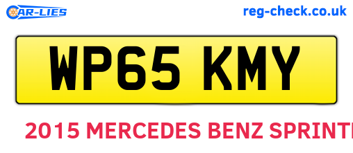 WP65KMY are the vehicle registration plates.