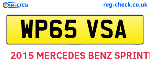 WP65VSA are the vehicle registration plates.