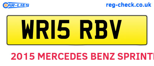 WR15RBV are the vehicle registration plates.