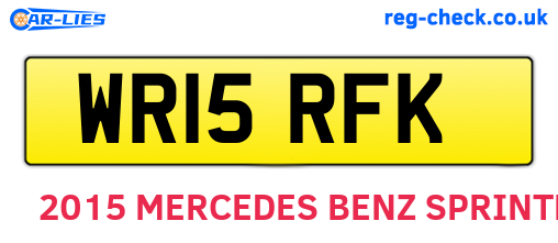 WR15RFK are the vehicle registration plates.