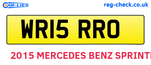 WR15RRO are the vehicle registration plates.