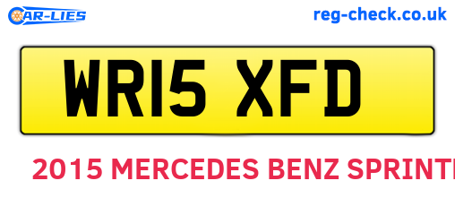 WR15XFD are the vehicle registration plates.
