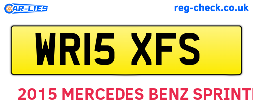 WR15XFS are the vehicle registration plates.