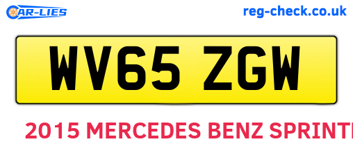WV65ZGW are the vehicle registration plates.