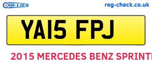 YA15FPJ are the vehicle registration plates.