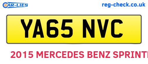YA65NVC are the vehicle registration plates.