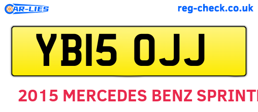 YB15OJJ are the vehicle registration plates.