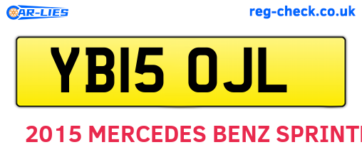 YB15OJL are the vehicle registration plates.