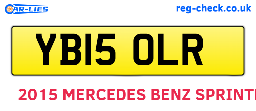 YB15OLR are the vehicle registration plates.