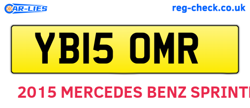 YB15OMR are the vehicle registration plates.
