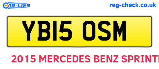 YB15OSM are the vehicle registration plates.