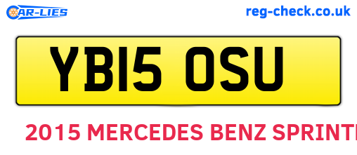 YB15OSU are the vehicle registration plates.
