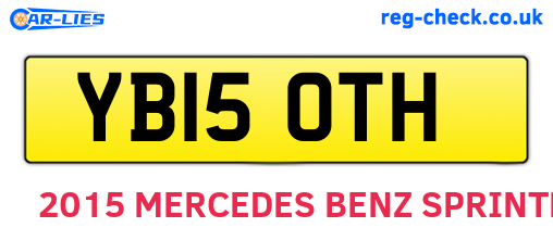 YB15OTH are the vehicle registration plates.