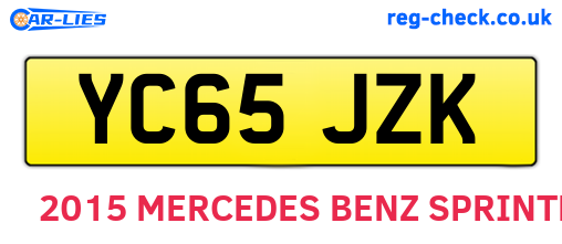 YC65JZK are the vehicle registration plates.