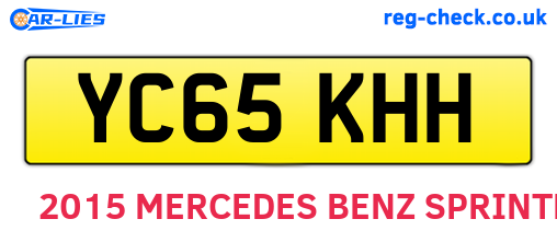 YC65KHH are the vehicle registration plates.
