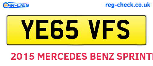 YE65VFS are the vehicle registration plates.